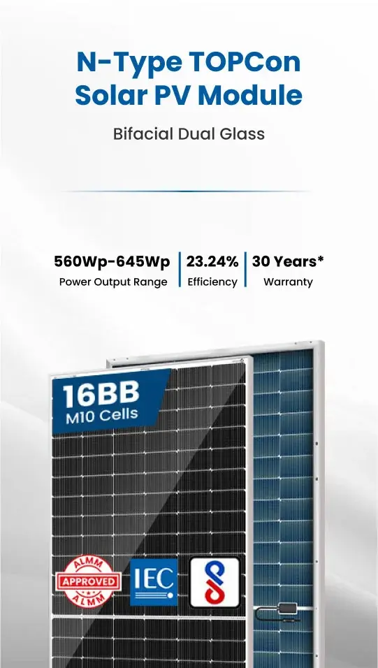 N Type TOPCon Solar PV Module